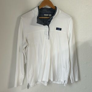 LL Bean‎ White Rugby Long Sleeve